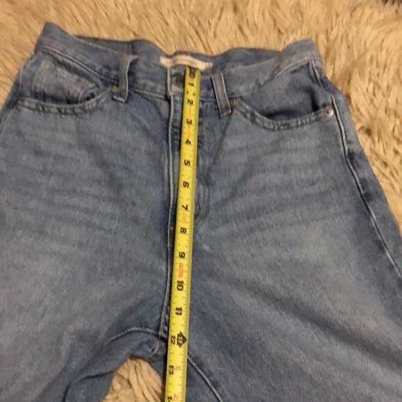 Levi’s High Waisted Straight Raw Hem Jeans-Sz 25 - Picture 9 of 16